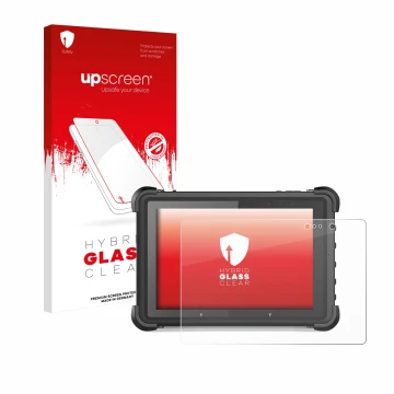 Parte frontal de un envase de producto con el logotipo de la marca upscreen. Al lado se muestra el dispositivo MSI ND52 con su