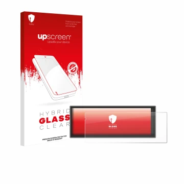 Parte frontal de un envase de producto con el logotipo de la marca upscreen. Al lado se muestra el dispositivo Carpuride Carpl