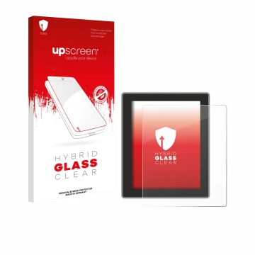 Parte frontal de un envase de producto con el logotipo de la marca upscreen. Al lado se muestra el dispositivo Peterson Strobo