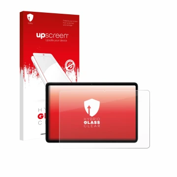 Parte frontal de un envase de producto con el logotipo de la marca upscreen. Al lado se muestra el dispositivo Xiaomi Redmi Pa