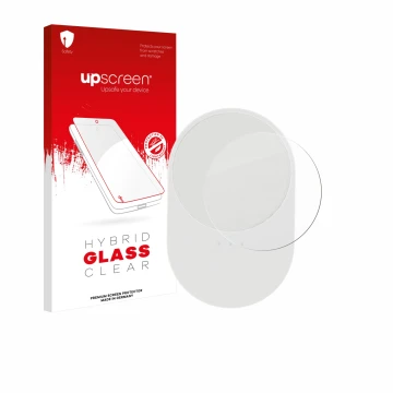 Parte frontal de un envase de producto con el logotipo de la marca upscreen. Al lado se muestra el dispositivo Ikea Bilresa co