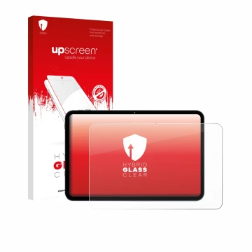 Parte frontal de un envase de producto con el logotipo de la marca upscreen. Al lado se muestra el dispositivo VekfulPC T60 Pr