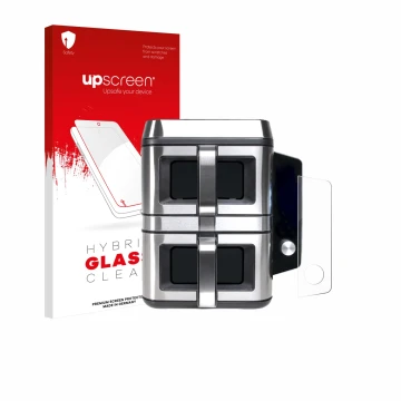 Parte frontal de un envase de producto con el logotipo de la marca upscreen. Al lado se muestra el dispositivo KOENIC KTAF-TR 