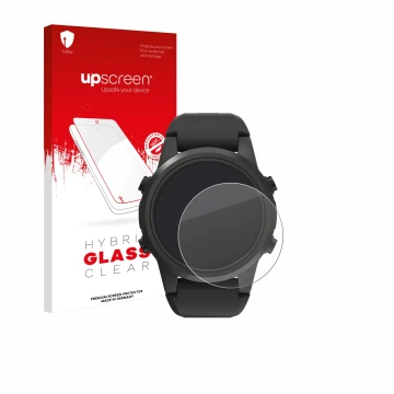 Parte frontal de un envase de producto con el logotipo de la marca upscreen. Al lado se muestra el dispositivo Shearwater TERN