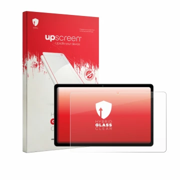 Parte frontal de un envase de producto con el logotipo de la marca upscreen. Al lado se muestra el dispositivo Maxlegen M11S 1