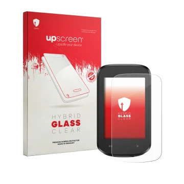 Parte frontal de un envase de producto con el logotipo de la marca upscreen. Al lado se muestra el dispositivo igpsport BSC100