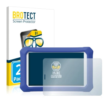 Parte frontal de un envase de producto con el logotipo de la marca BROTECT. Al lado se muestra el dispositivo Cubot X20 Pro co