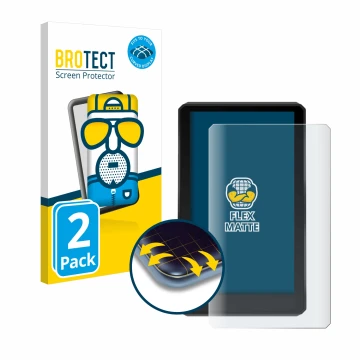 Parte frontal de un envase de producto con el logotipo de la marca BROTECT. Al lado se muestra el dispositivo Garmin zumo XT c