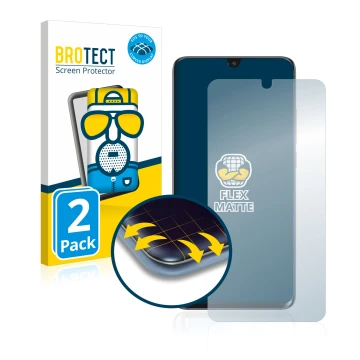 Parte frontal de un envase de producto con el logotipo de la marca BROTECT. Al lado se muestra el dispositivo TCL 10 Pro con s