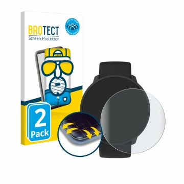 Parte frontal de un envase de producto con el logotipo de la marca BROTECT. Al lado se muestra el dispositivo Polar Unite con 