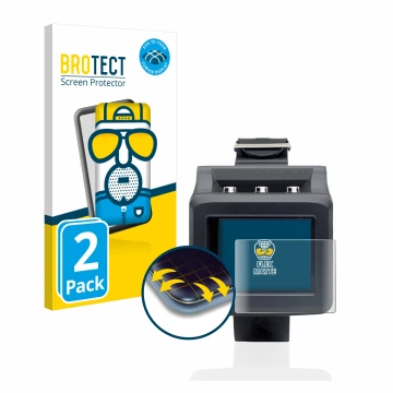 Parte frontal de un envase de producto con el logotipo de la marca BROTECT. Al lado se muestra el dispositivo Uwatec Galileo G