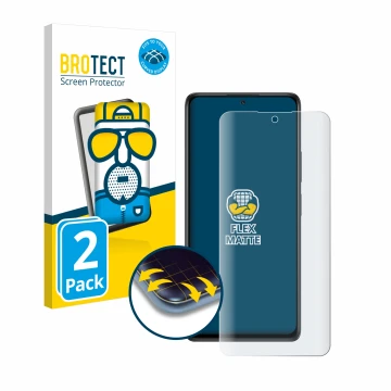 Parte frontal de un envase de producto con el logotipo de la marca BROTECT. Al lado se muestra el dispositivo Xiaomi Redmi Not