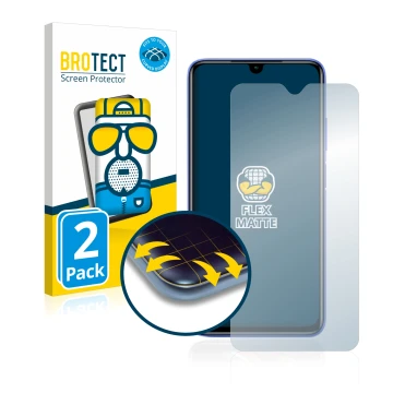 Parte frontal de un envase de producto con el logotipo de la marca BROTECT. Al lado se muestra el dispositivo Xiaomi Redmi 9T 