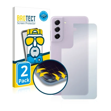 Parte frontal de un envase de producto con el logotipo de la marca BROTECT. Al lado se muestra el dispositivo Samsung Galaxy S