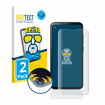 Parte frontal de un envase de producto con el logotipo de la marca BROTECT. Al lado se muestra el dispositivo Blackview BL5000