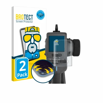 Parte frontal de un envase de producto con el logotipo de la marca BROTECT. Al lado se muestra el dispositivo Futaba T3PV con 