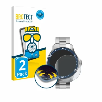 Parte frontal de un envase de producto con el logotipo de la marca BROTECT. Al lado se muestra el dispositivo Withings ScanWat