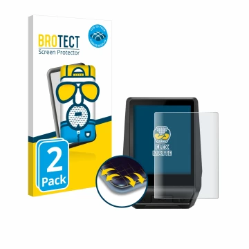 Parte frontal de un envase de producto con el logotipo de la marca BROTECT. Al lado se muestra el dispositivo Bosch Nyon 2 202