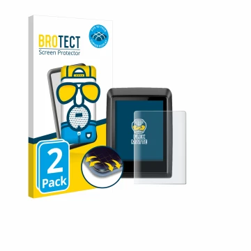 Parte frontal de un envase de producto con el logotipo de la marca BROTECT. Al lado se muestra el dispositivo Bosch Kiox 300 c