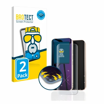 Parte frontal de un envase de producto con el logotipo de la marca BROTECT. Al lado se muestra el dispositivo AGPtek A09X con 