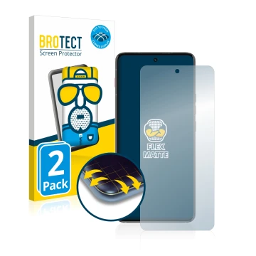 Parte frontal de un envase de producto con el logotipo de la marca BROTECT. Al lado se muestra el dispositivo Motorola ThinkPh