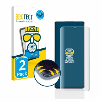 Parte frontal de un envase de producto con el logotipo de la marca BROTECT. Al lado se muestra el dispositivo Xiaomi Redmi Not