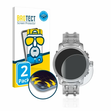 Parte frontal de un envase de producto con el logotipo de la marca BROTECT. Al lado se muestra el dispositivo Diesel Griffed (