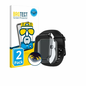 Parte frontal de un envase de producto con el logotipo de la marca BROTECT. Al lado se muestra el dispositivo Yoever IDW19 1.8