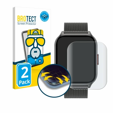 Parte frontal de un envase de producto con el logotipo de la marca BROTECT. Al lado se muestra el dispositivo Popglory P95 2