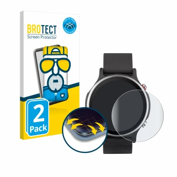 Parte frontal de un envase de producto con el logotipo de la marca BROTECT. Al lado se muestra el dispositivo ASUS VivoWatch 6