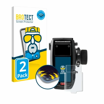 Parte frontal de un envase de producto con el logotipo de la marca BROTECT. Al lado se muestra el dispositivo Sanwa M17 con su
