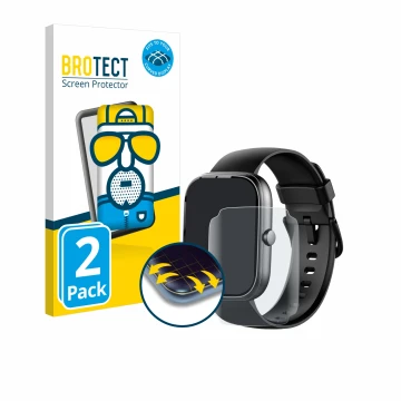Parte frontal de un envase de producto con el logotipo de la marca BROTECT. Al lado se muestra el dispositivo Uaue T60 1.91