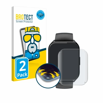 Parte frontal de un envase de producto con el logotipo de la marca BROTECT. Al lado se muestra el dispositivo Aycy P114 1.85