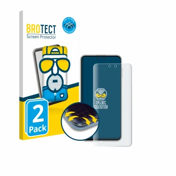 Parte frontal de un envase de producto con el logotipo de la marca BROTECT. Al lado se muestra el dispositivo Huawei Mate 70 P