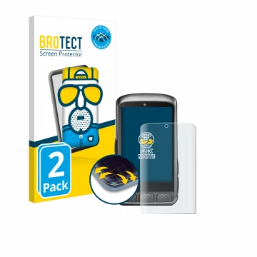 Parte frontal de un envase de producto con el logotipo de la marca BROTECT. Al lado se muestra el dispositivo Wahoo Elemnt ACE