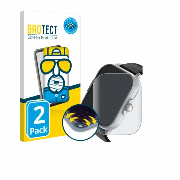 Parte frontal de un envase de producto con el logotipo de la marca BROTECT. Al lado se muestra el dispositivo YYKY E02 2.01