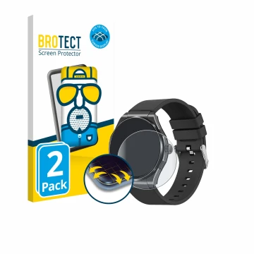 Parte frontal de un envase de producto con el logotipo de la marca BROTECT. Al lado se muestra el dispositivo Knauermann Pro 3