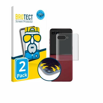 Parte frontal de un envase de producto con el logotipo de la marca BROTECT. Al lado se muestra el dispositivo Motorola Razr 60