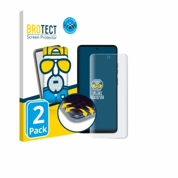 Parte frontal de un envase de producto con el logotipo de la marca BROTECT. Al lado se muestra el dispositivo Motorola Moto G5