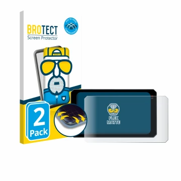 Parte frontal de un envase de producto con el logotipo de la marca BROTECT. Al lado se muestra el dispositivo Chigee AIO-6 Max