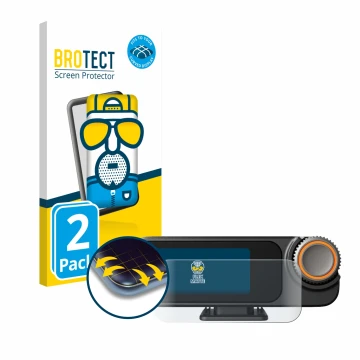 Parte frontal de un envase de producto con el logotipo de la marca BROTECT. Al lado se muestra el dispositivo DJI Mic 3 (Recei