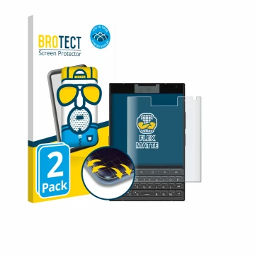 Parte frontal de un envase de producto con el logotipo de la marca BROTECT. Al lado se muestra el dispositivo Unihertz Titan 2