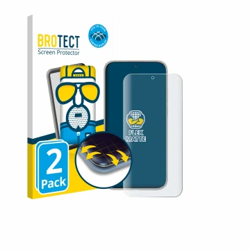 Parte frontal de un envase de producto con el logotipo de la marca BROTECT. Al lado se muestra el dispositivo Huawei Mate 70 A