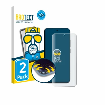 Parte frontal de un envase de producto con el logotipo de la marca BROTECT. Al lado se muestra el dispositivo Xiaomi Redmi Not