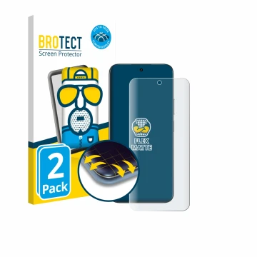 Parte frontal de un envase de producto con el logotipo de la marca BROTECT. Al lado se muestra el dispositivo realme C85 con s