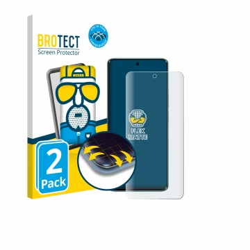 Parte frontal de un envase de producto con el logotipo de la marca BROTECT. Al lado se muestra el dispositivo Xiaomi Poco M8 c