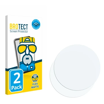 Parte frontal de un envase de producto con el logotipo de la marca BROTECT. Al lado está el protector de pantalla correspondie