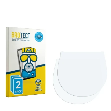 Parte frontal de un envase de producto con el logotipo de la marca BROTECT. Al lado está el protector de pantalla correspondie