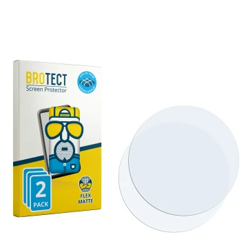 Parte frontal de un envase de producto con el logotipo de la marca BROTECT. Al lado está el protector de pantalla correspondie