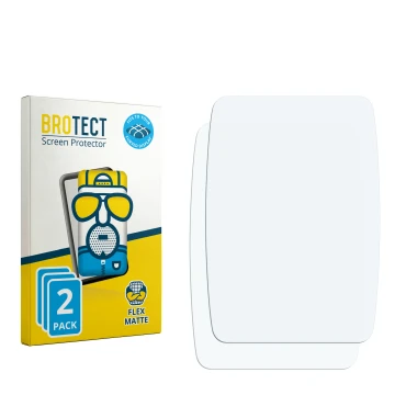 Parte frontal de un envase de producto con el logotipo de la marca BROTECT. Al lado está el protector de pantalla correspondie